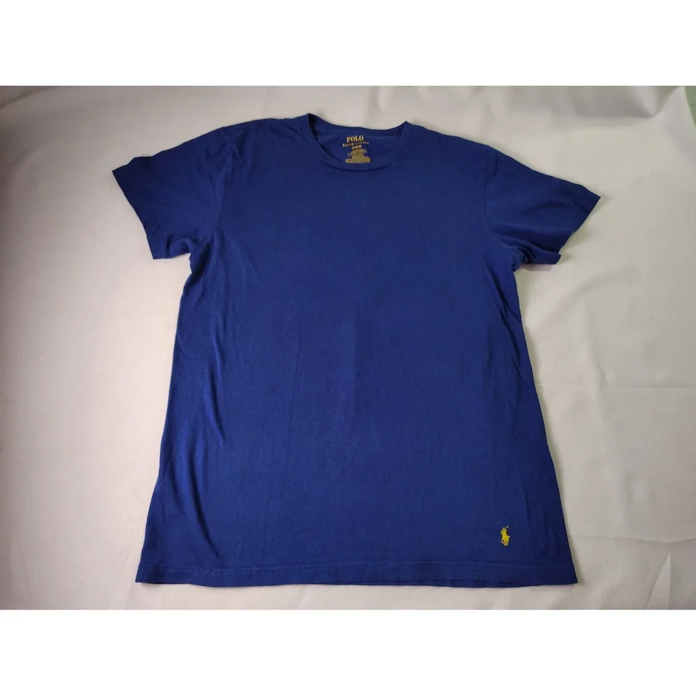 Polo‎ Ralph Lauren T Shirt Mens Medium M Blue Yellow Pony Classic Fit Tee